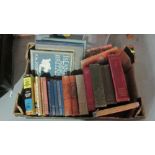box of assorted books