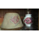 Vintage Moorcroft Clematis pattern table lamp with original shade