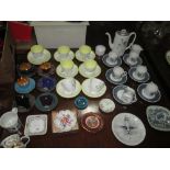 Vintage tea sets : Foley, Susie Cooper Glen Mist, Copenhagen Confetti,