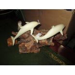 Resin dolphin ornament and other decorative figures