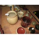 Assorted studio pottery