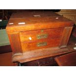 Edwardian oak canteen box (empty)