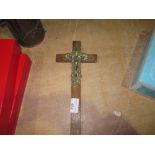 Brass and wood Crucifix