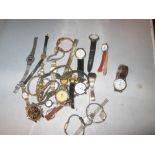 Bag of assorted wristwatches : Hinds, Slazenger, Braddon,, Reflex, Avia, Sekonda, Winegartens,