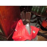 2 x life preservers, garden ornament,