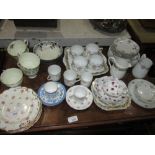 Assorted 19th century and later decorative tea ware