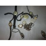 Bag of assorted wristwatches & cases, Kered, Kingston, Debal, Avia, Harral,