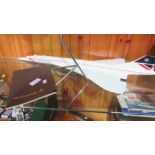 Concorde headed note paper and model of Concorde on stand