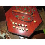 Vintage concertina squeeze box in original cardboard box