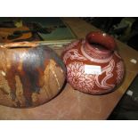 Foley Spano Lustra vase 15 cms x 20 cms, studio pottery vase etc.
