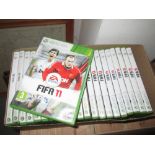 Box of X Box 360 FIFA games 2008 - 2015