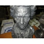 Resin bust of Beethoven