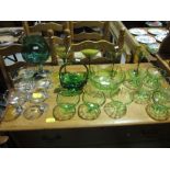 Assorted glassware : Uranium glass,