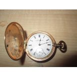 Early 20th century Elgin fob watch in gold plated case
