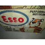 Metal advertising sign : ESSO