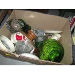 Box of decorative china and glass ware