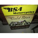 Metal advertising sign : BSA Motorcycles