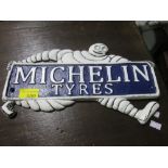 Cast metal advertising sign : Michelin Tyres