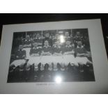 Collection of assorted football team photographs & counter roll holder