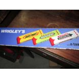 Vintage metal advertising sign : Wrigleys Chewing gum