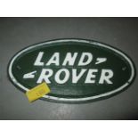 Cast metal advertising sign : Land Rover