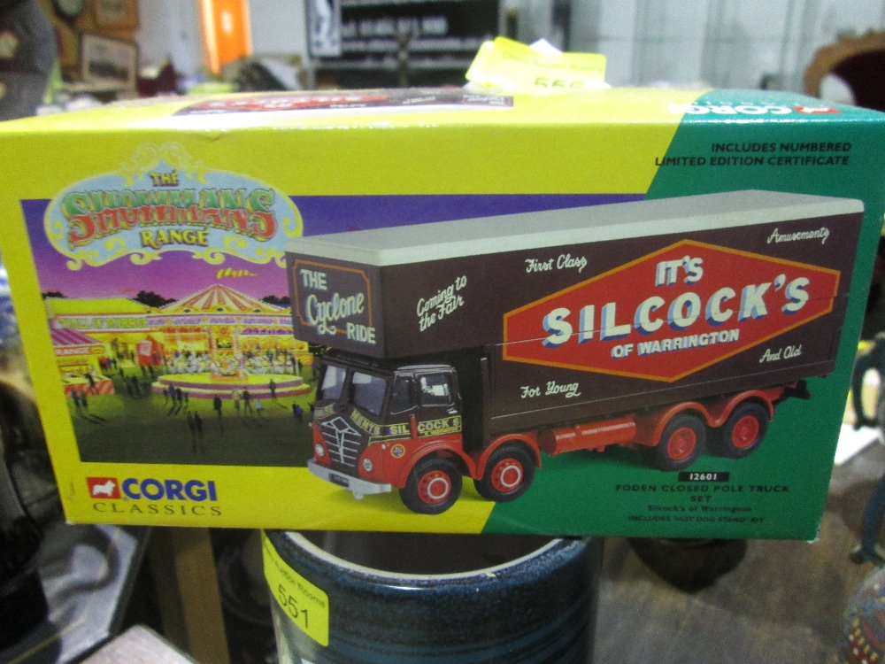 Corgi Classics die cast toy vehicle : Showmans Range Foden Closed Pole Truck set 12601 (boxed)