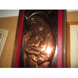 Copper plaque of Madonna & Child
