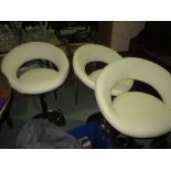 3 x leather kitchen bar stools