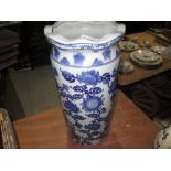 Chinese blue and white umbrella stand