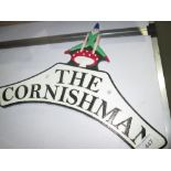 Cast metal advertising sign : Cornishman
