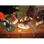 Assorted Beswick style animal ornaments