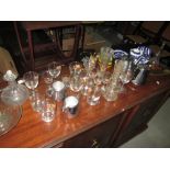 Assorted decorative glassware etc.