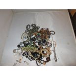 Bag of assorted costume jewellery : necklaces,