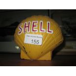 Cast iron advertising money box : Shell