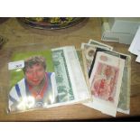 Bank notes & signed Ally McCoist photograph