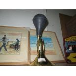 Brass car horn (automobilia interest)