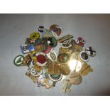 Bag of assorted Bowling Club medals and badges