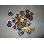 Bag of assorted Bowling Club medals and badges