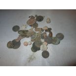 Assorted detectorist finds :coins & shot,