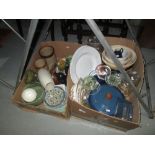 2 x Boxes of decorative china and glassware