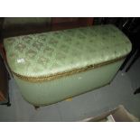 Basket weave ottoman