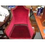 Edwardian inlaid mahogany chair