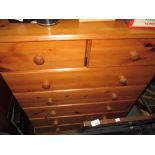 Modern pine chest of drawers