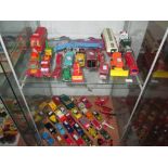 2 x shelves of assorted die cast toy cars : Matchbox,