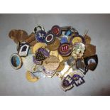 Bag of assorted Bowling Club medals and badges