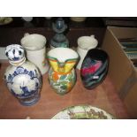 Decorative pottery jugs and vases