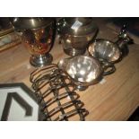 Assorted silver plated tea ware