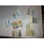 Banknotes : Tunisian Dinars, Italian Lire,