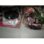 2 x boxes of assorted vintage and later handbags