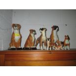 Assorted dog ornaments